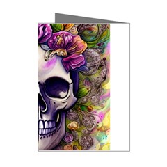 Cute Skulls And Bones Mini Greeting Cards (pkg Of 8)