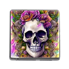 Cute Skulls And Bones Memory Card Reader (square 5 Slot) by GardenOfOphir