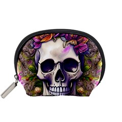 Cute Skulls And Bones Accessory Pouch (small) by GardenOfOphir