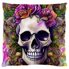 Cute Skulls And Bones Standard Premium Plush Fleece Cushion Case (two Sides) by GardenOfOphir