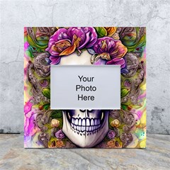 Cute Skulls And Bones White Box Photo Frame 4  X 6 