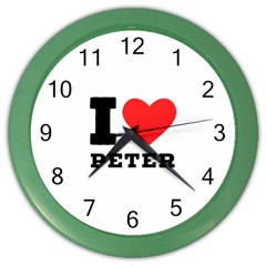 I Love Peter Color Wall Clock by ilovewhateva