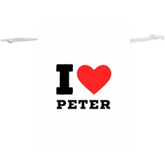 I Love Peter Lightweight Drawstring Pouch (xl) by ilovewhateva