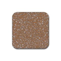 Leaves-013 Rubber Coaster (square) by nateshop