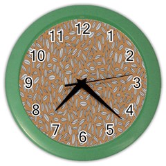 Leaves-013 Color Wall Clock by nateshop