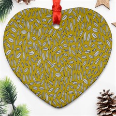 Leaves-014 Heart Ornament (two Sides) by nateshop