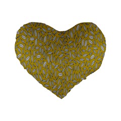 Leaves-014 Standard 16  Premium Heart Shape Cushions by nateshop