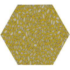 Leaves-014 Wooden Puzzle Hexagon by nateshop