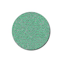 Leaves-015 Rubber Round Coaster (4 Pack) by nateshop