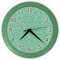 Leaves-015 Color Wall Clock by nateshop