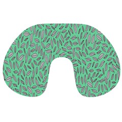 Leaves-015 Travel Neck Pillow by nateshop