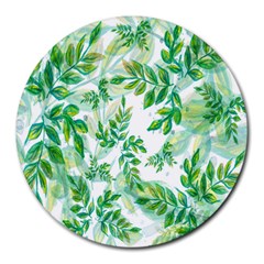 Leaves-37 Round Mousepad by nateshop