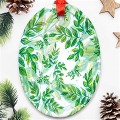 Leaves-37 Ornament (oval) by nateshop