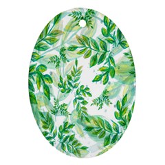 Leaves-37 Oval Ornament (two Sides) by nateshop