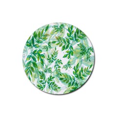 Leaves-37 Rubber Round Coaster (4 Pack) by nateshop