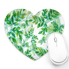 Leaves-37 Heart Mousepad by nateshop