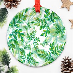 Leaves-37 Round Ornament (two Sides) by nateshop