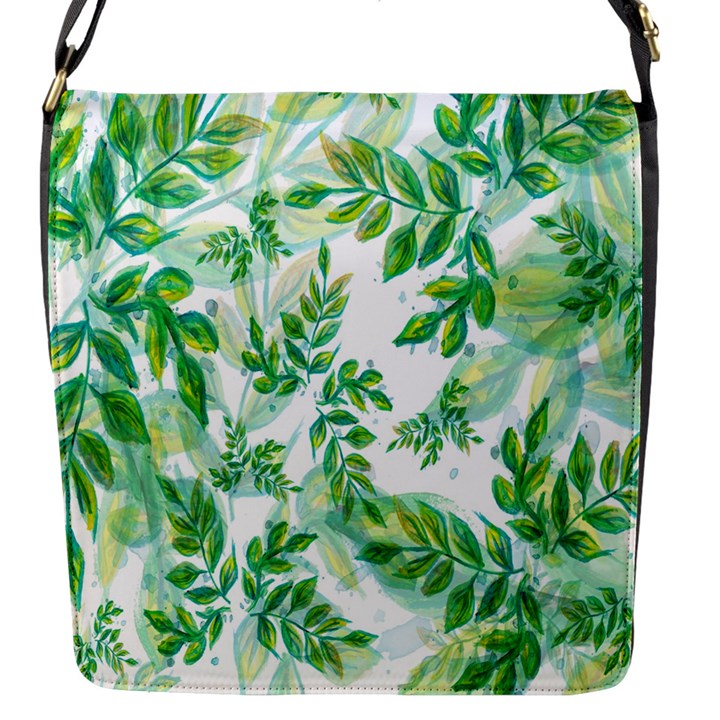 Leaves-37 Flap Closure Messenger Bag (S)