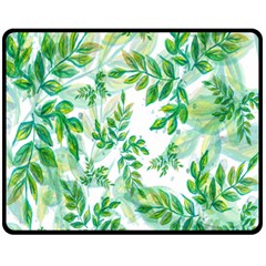 Leaves-37 Fleece Blanket (medium) by nateshop