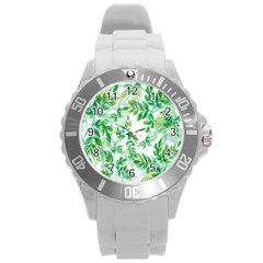 Leaves-37 Round Plastic Sport Watch (l) by nateshop