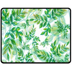 Leaves-37 Two Sides Fleece Blanket (medium) by nateshop