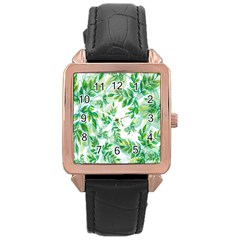 Leaves-37 Rose Gold Leather Watch  by nateshop