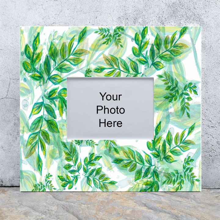 Leaves-37 White Wall Photo Frame 5  x 7 