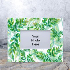 Leaves-37 White Tabletop Photo Frame 4 x6  by nateshop