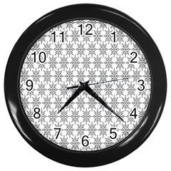 Ornamental 01 Wall Clock (black) by nateshop