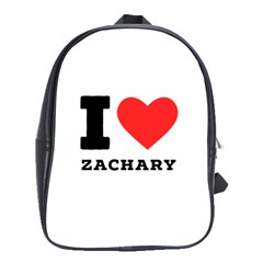 I Love Zachary School Bag (xl) by ilovewhateva