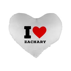 I Love Zachary Standard 16  Premium Heart Shape Cushions by ilovewhateva