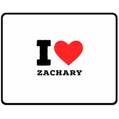 I Love Zachary Two Sides Fleece Blanket (medium) by ilovewhateva