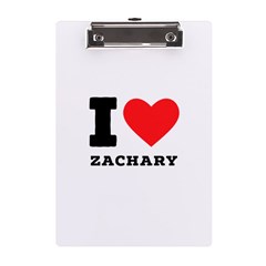 I Love Zachary A5 Acrylic Clipboard