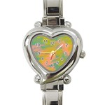 Paint-19 Heart Italian Charm Watch Front