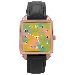 Paint-19 Rose Gold Leather Watch  by nateshop