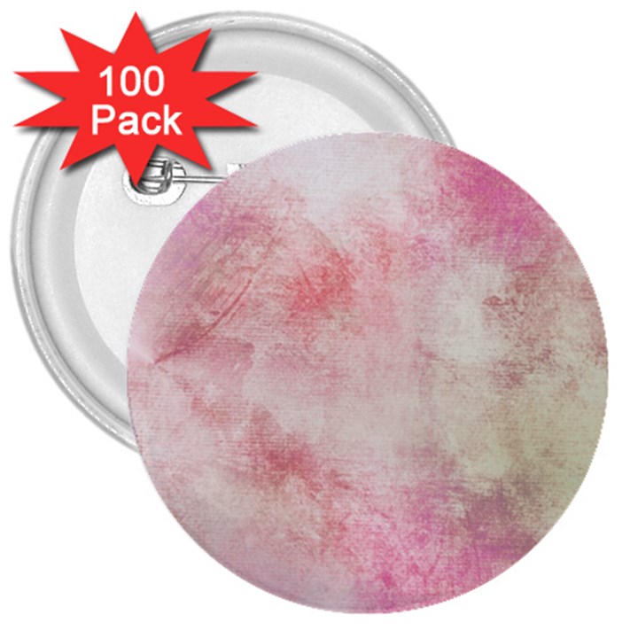 Pink-010 3  Buttons (100 pack) 