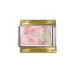 Pink-010 Gold Trim Italian Charm (9mm) Front