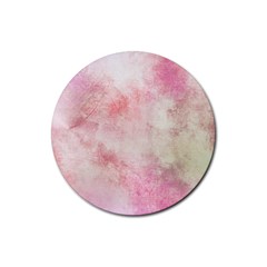 Pink-010 Rubber Round Coaster (4 pack)