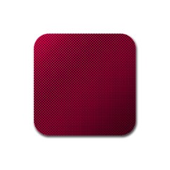 Red Rubber Square Coaster (4 Pack)