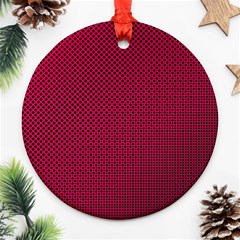 Red Round Ornament (two Sides) by nateshop