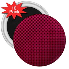 Red 3  Magnets (10 Pack)  by nateshop