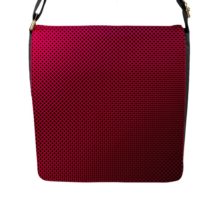 Red Flap Closure Messenger Bag (L)