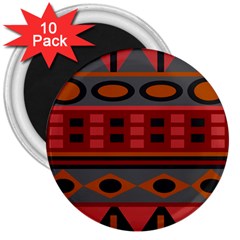 Red-011 3  Magnets (10 Pack)  by nateshop