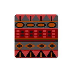 Red-011 Square Magnet by nateshop