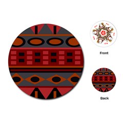 Red-011 Playing Cards Single Design (round) by nateshop