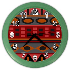 Red-011 Color Wall Clock by nateshop