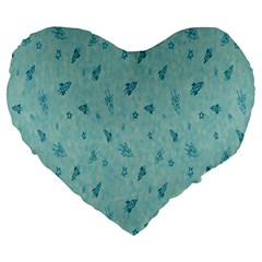 Rocket-013 Large 19  Premium Heart Shape Cushions by nateshop