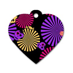 Seamless-102 Dog Tag Heart (two Sides) by nateshop