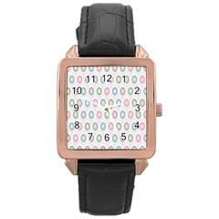 Seamless-pattern-108 Rose Gold Leather Watch  by nateshop