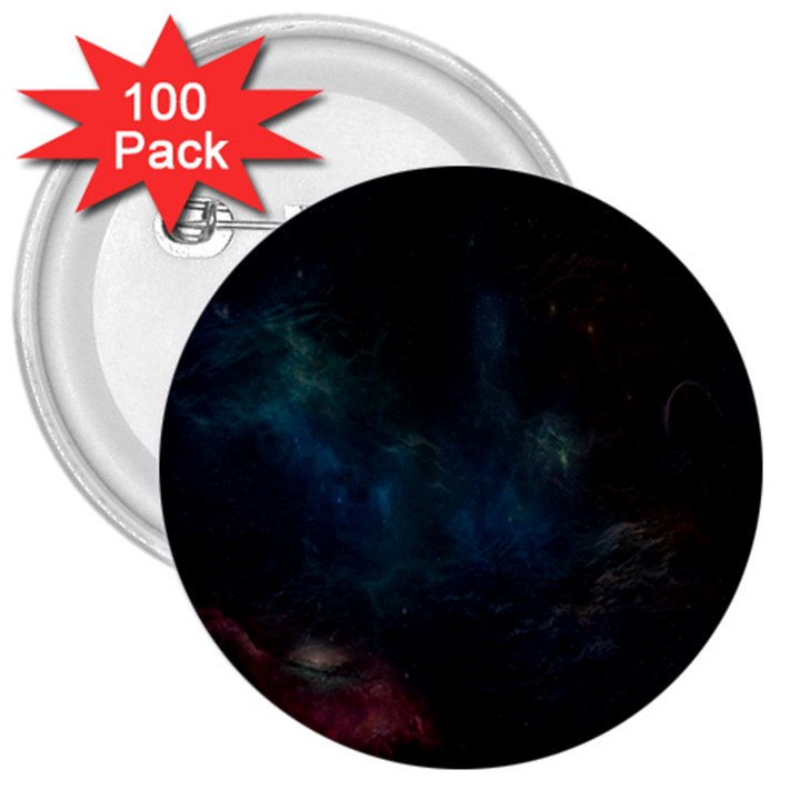 Space-02 3  Buttons (100 pack) 